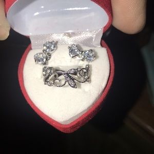 New Beautiful sterling silver earrings and ring